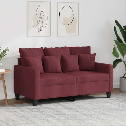  Dvosjed od tkanine crvena boja vina 120 cm Slike