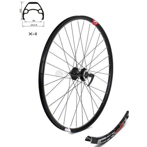 Crosser prednji točak x11, 27.5 jyd76 alu - sa disk glavom, crna ( 3000183 ) Slike