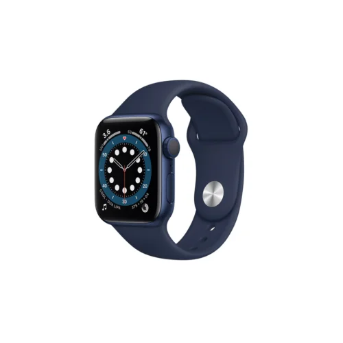 Apple Watch S6 GPS, 40mm Blue Aluminium Case with Deep Navy Sport Band – Regular