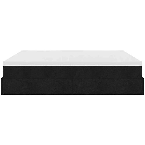 VidaXL Otomanski okvir kreveta s madracima crni 200x200cm od tkanine Slike