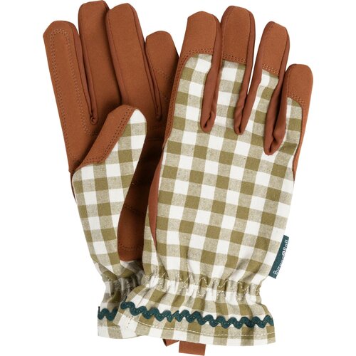 Burgon & Ball Vrtne rokavice "Collector" - karo - Olive Cene