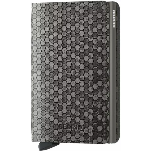 Secrid Usnjena denarnica Slimwallet Hexagon Grey siva barva