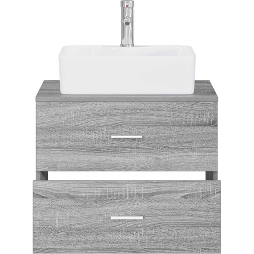  Set namje&amp;scaron;taja za kupaonicu Siva Sonoma Konstruirano drvo 62.5 x 44.5 x 50 cm Slike