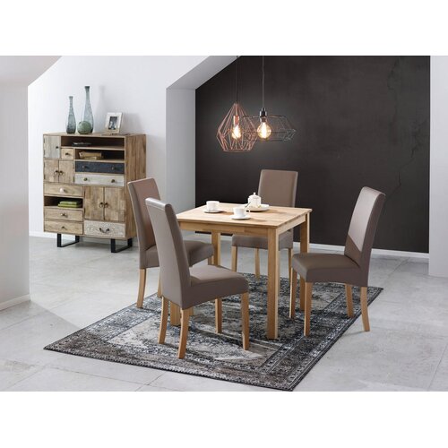 CARRYHOME stol, les, tekstil zelena, barve bukve Slike