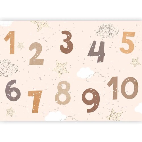  Foto tapeta - Numbers Among Snowflakes 392x280 Samoljepljiva Slike