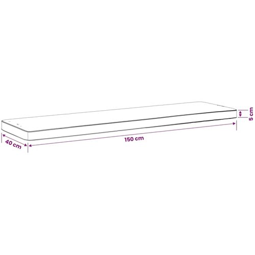  Jastučić za klupu - 1 dio VUGHT 100% poliester Crna - Crna (melange) 150 x 40 cm 1 Cijene