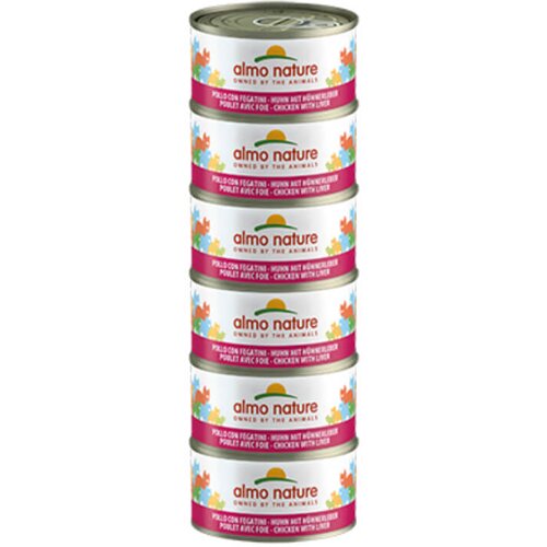 Almo Nature Natural Megapack - pi&amp;scaron;čanec in jetrca - 6x70 g Slike