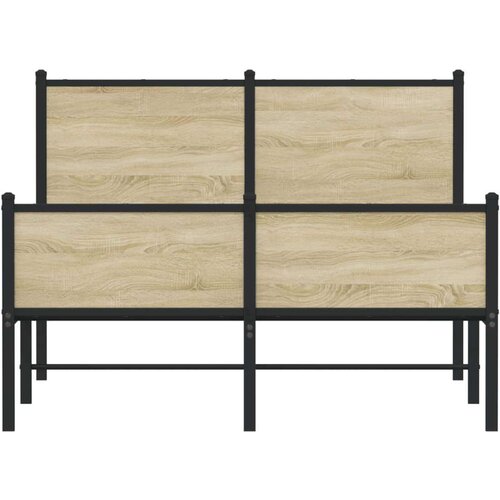 VidaXL Metalni okvir kreveta s uzglavljem i podnožjem 120 x 190 cm Slike