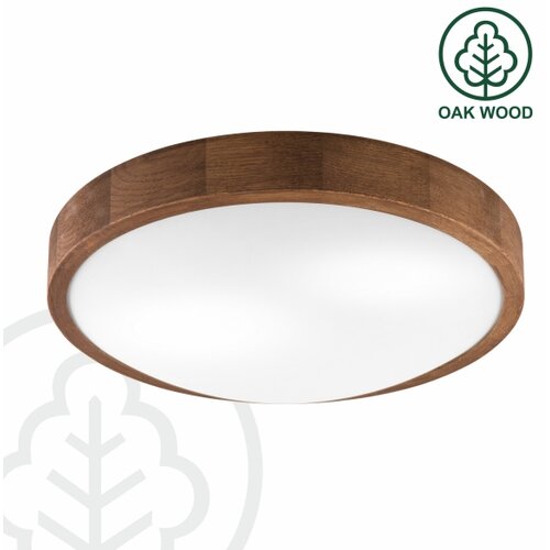  Brilagi - LED plafonsko svetlo CARVALHO SLIM 2xE27/60W/230V hrast-tre&amp;scaron;nja, prečnik 37 cm Slike