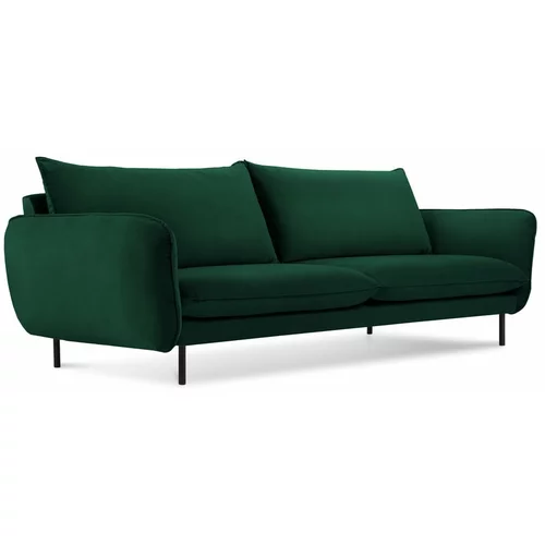 Cosmopolitan Design Tamnozelena baršunasta sofa 200 cm Vienna -