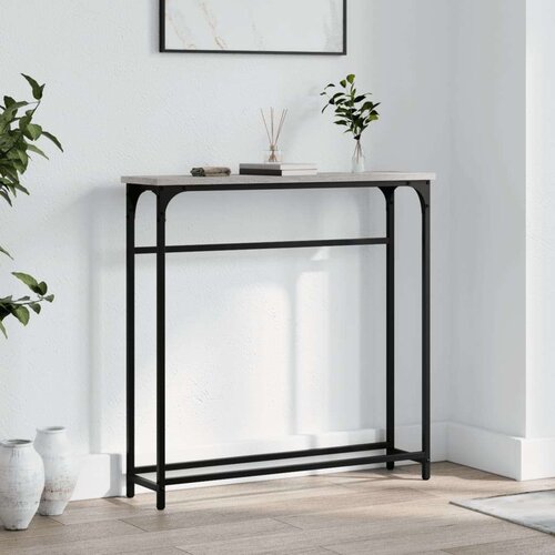  Konzolni stol siva boja hrasta 75x19 5x75 cm konstruirano drvo Cene