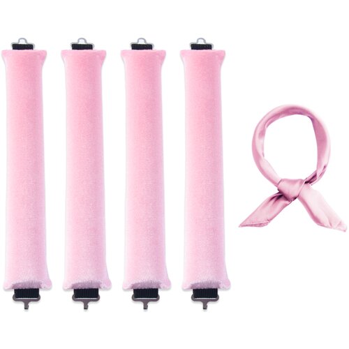 INF Komplet trakov za kodranje las z gumo za kodranje las brez ogrevanja za voluminozne lase Pink, (21835387) Slike