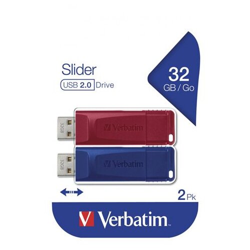 Verbatim USB Stick 32 GB Slider Crvena, Plava 49327 USB 2.0 Cijene