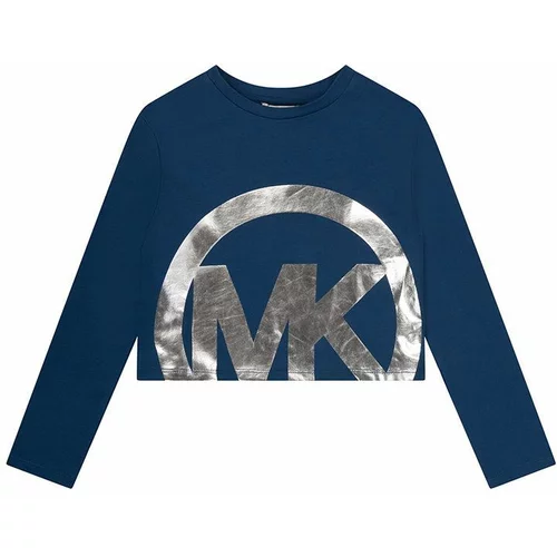 Michael Kors Dječja pamučna majica dugih rukava boja: tamno plava