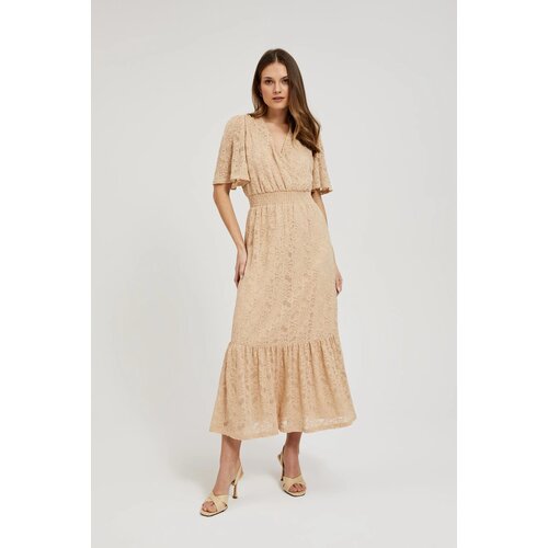 Moodo Women&amp;#039;s lace dress - beige Slike