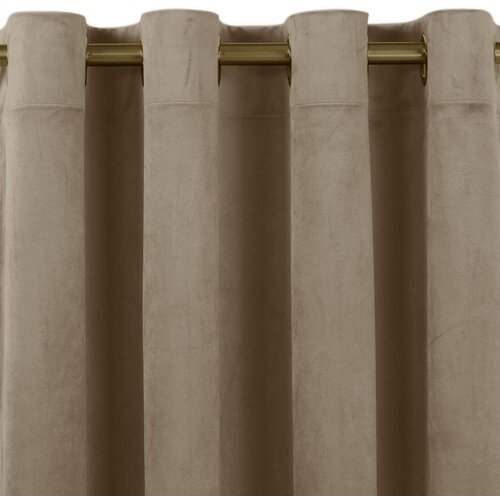  Curtain VILA color beige style classic golden gold metal eyelets velvet 265x270 HOMEDE Cijene