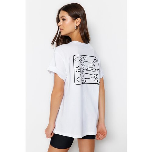 Trendyol T-Shirt - White - Boyfriend Slike