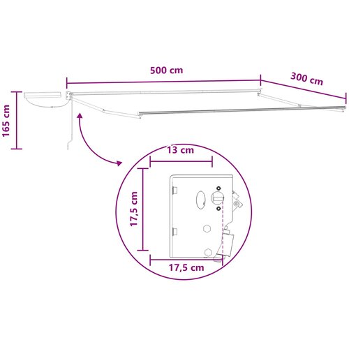  Električna retraktabilna tenda Pijesak 5 x 3 m Slike