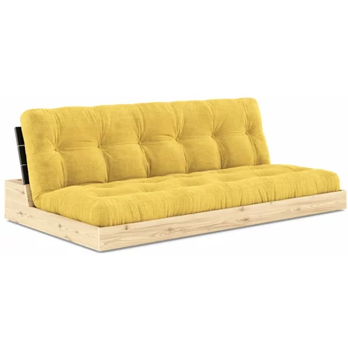 Karup Design Žuta sklopiva sofa od samta 196 cm Base –