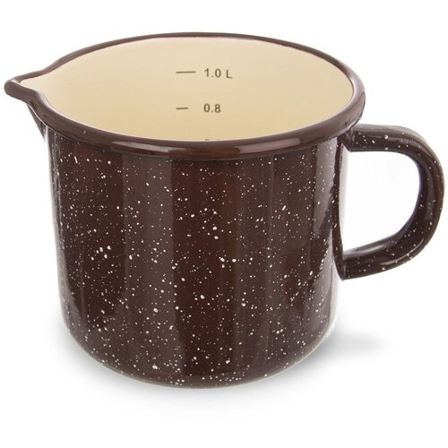 Orion Emajliran vrček z rjavo merilno skodelico RJAVA 1,2 l, (5000019520) Cene
