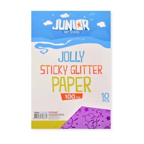 Junior jolly sticky glitter paper papir samolepljiv a4 10k - odaberite nijansu ljubičasta ( 136041 ) Cene