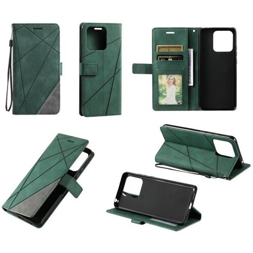 Chameleon Preklopna torbica (WLGO-Lines) za Xiaomi Redmi 12C, zelena Cene