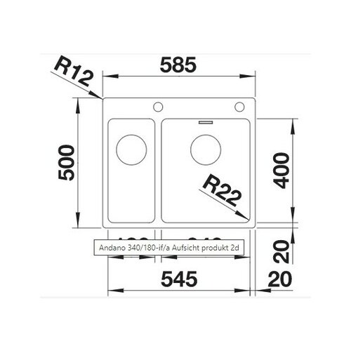 Blanco sudoper ANDANO 340/180-IF/A InFino INOX 18/10, VELIKI BAZEN DESNO, s dalj. upr. PushControl Cijene