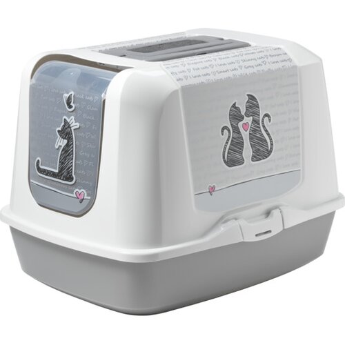 Moderna Toalet za mačke Trendy Cat Cat&amp;#039;s In Love, 50cm, Sivi Slike