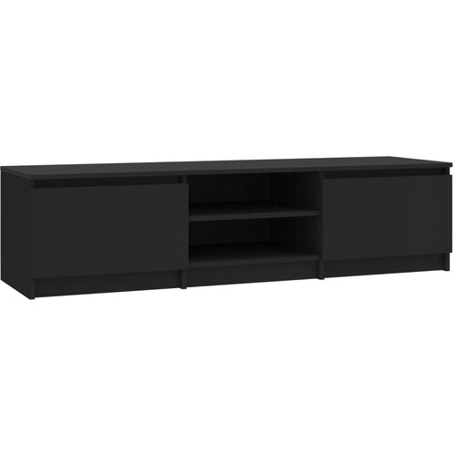 Maison Chic TV omarica - TV enota - Televizijska omarica črna 140x40x35,5 cm iverna plo&amp;scaron;ča, (21698980) Slike