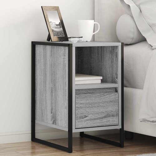 vidaXL Noćni ormarić Siva Sonoma 39,5 x 30 x 50 cm Konstruirano drvo Cijene