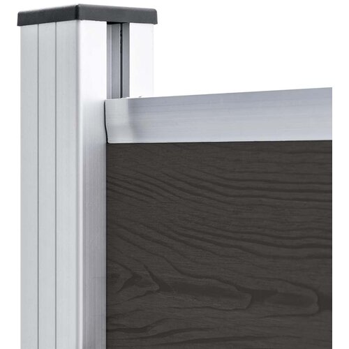  za ogradu WPC 95 x 186 cm crni Slike