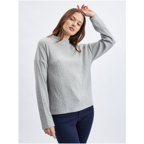 Orsay Light grey women&amp;#039;s patterned sweater - Women&amp;#039;s Slike