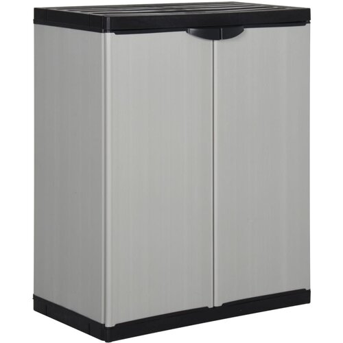 VidaXL Vrtna omara z 1 polico siva in črna 68x40x85 cm, (20706061) Slike