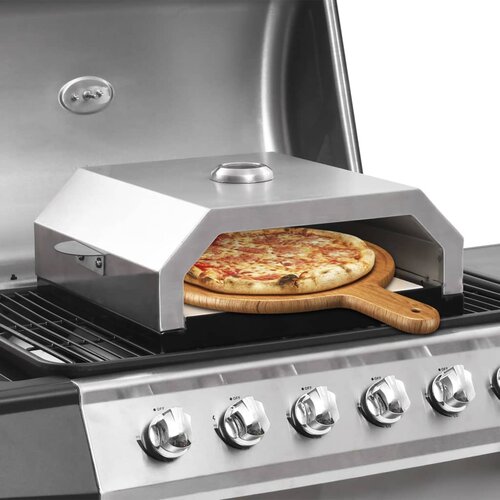 VidaXL pećnica za pizzu s keramičkim kamenom na plin ili drveni ugljen Slike
