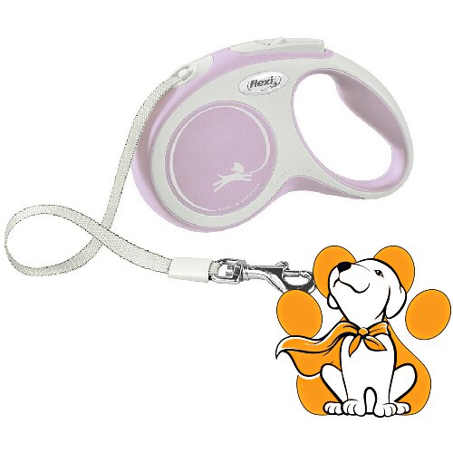 Flexi comfort Tape XS 3m, Povodac Sa Trakom Za Pse Do 12kg, Roze Cene