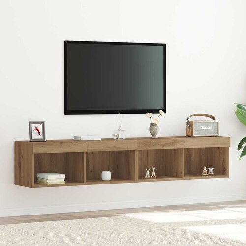  Set TV komoda Zidne 2 pcs Umjetnički hrast 80 x 30 x 30 cm Cene