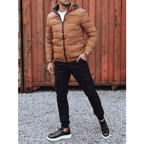 DStreet Men's winter quilted jacket with hood yellow Cijene