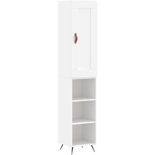 Maison Chic Visoka omara - Komoda - Predalnik bela 34,5x34x180 cm inženirski les, (21722524) Cene