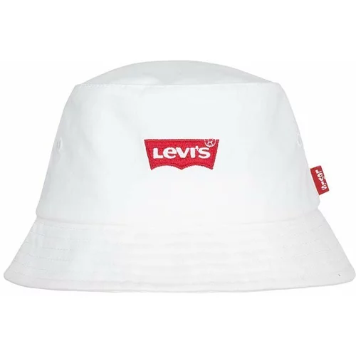 Levi's Otroški bombažni klobuk LAN LEVIS BATWING BUCKET CAP bež barva