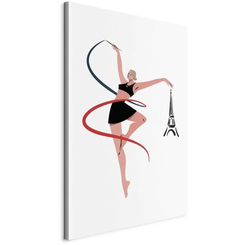  Slika - Rhythmic Gymnastics - Illustration of a Woman With a Ribbon 60x90 Standard Cijene