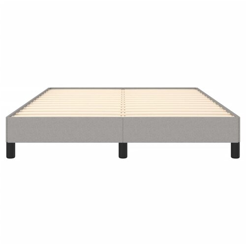  Okvir za krevet bez madraca svjetlosivi 140 x 190 cm od tkanine Slike