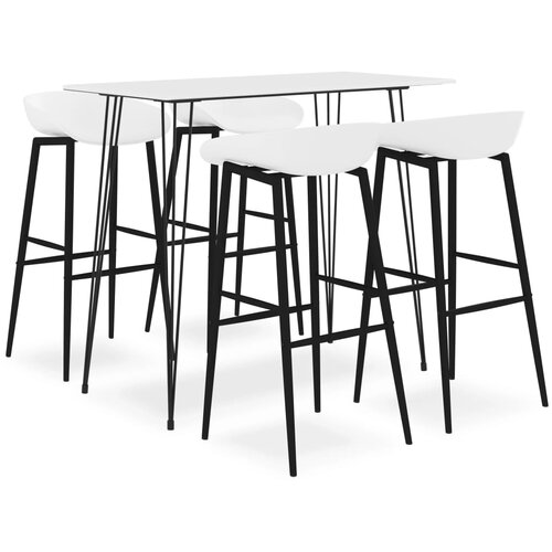 VidaXL Barska garnitura 5-delna bela Slike