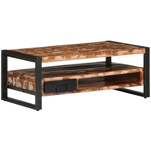 Maison Chic Klubska mizica - kavna mizica - Nizka mizica večbarvna 90x50x36 cm trden predelan les, (21752719) Slike
