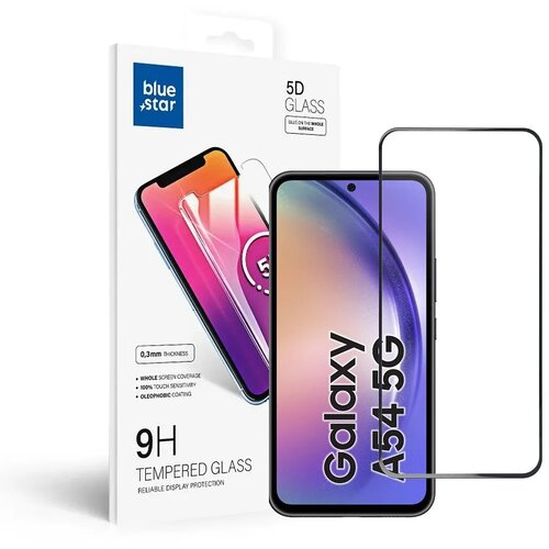 Blue Star 5D kaljeno staklo - za Samsung A54 5G (potpuno ljepilo/case friendly) - crno Cijene