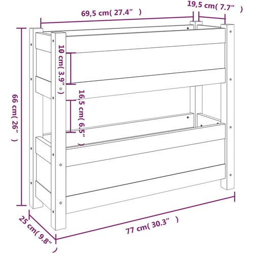  Sadilica siva 77 x 25 x 66 cm od masivne borovine Slike