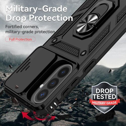 SUNSKY Hybrid Armor ovitek za Samsung A57, Črn Slike