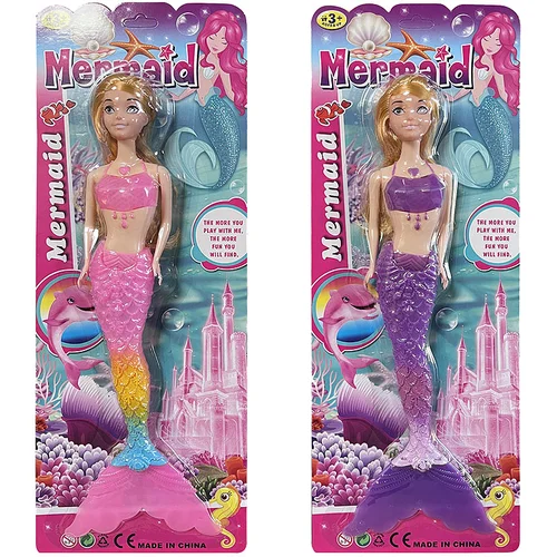 LUTKA sirena Mermaid 29cm - Ljubičasta