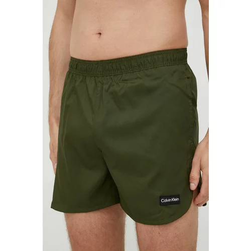 Calvin Klein Kratke hlače za kopanje zelena barva