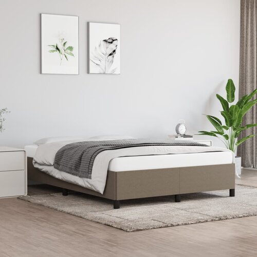  Okvir za krevet bez madraca smeđesivi 140 x 190 cm od tkanine Cijene