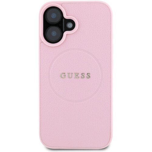 Guess Hrbtni ovitek za iPhone 16 z zrnato teksturo MagSafe, Roza, (21749455) Cene